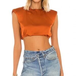 Superdown Rust Orange Crop Top